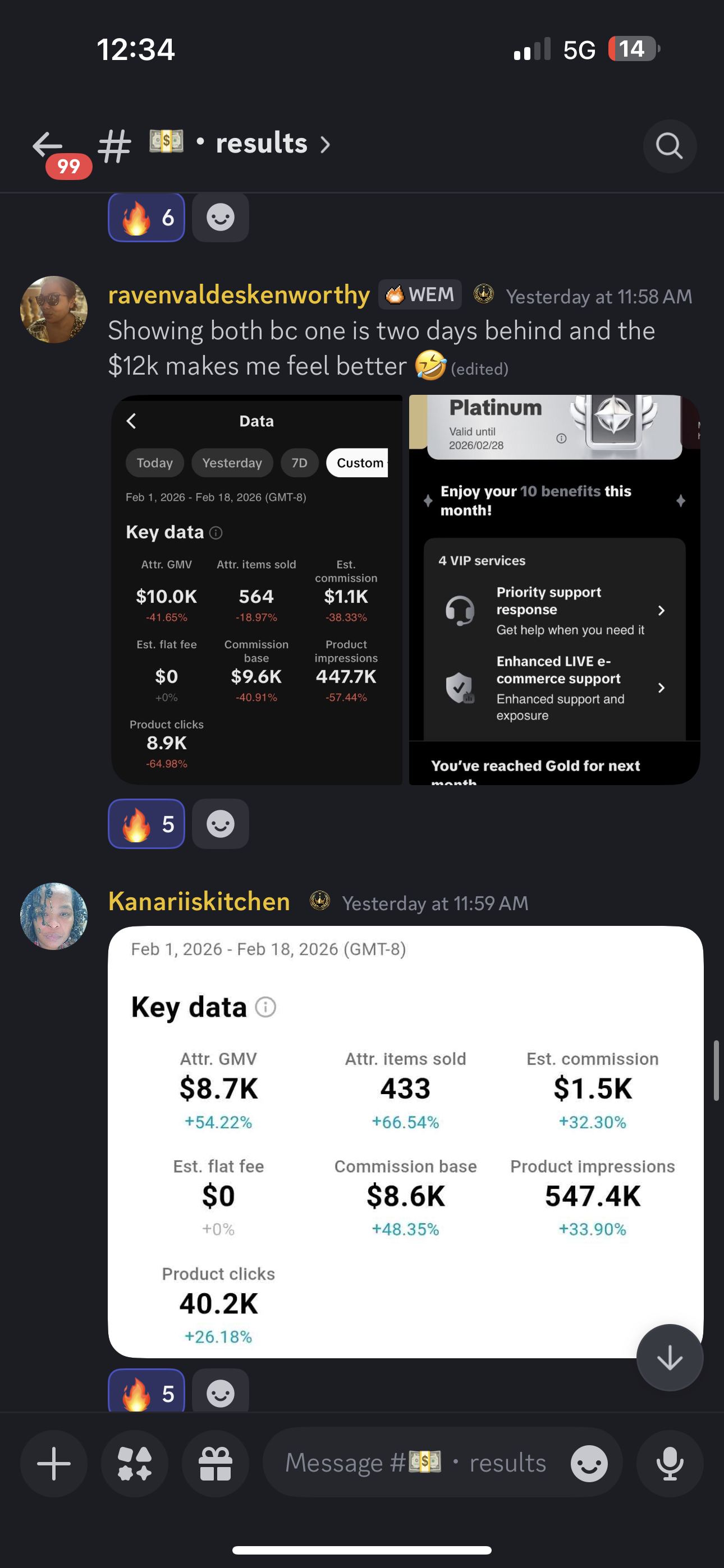 Creator community result screenshot